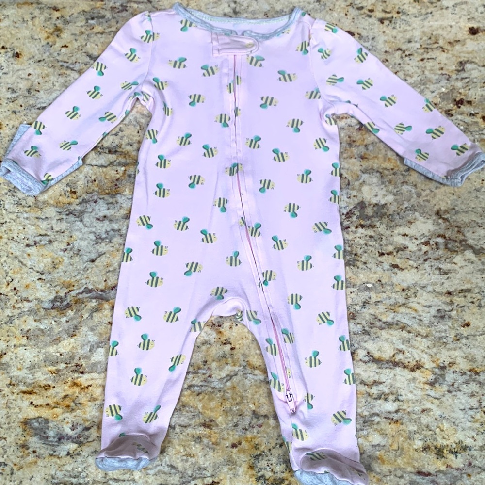 Cloud Island Bumble Bee 🐝 Footie Footed Onesie Sz 0-3
